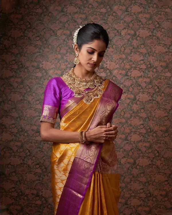 YELLOW_PURE_BANARASI_SAREE